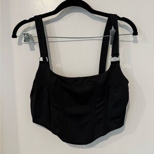 Princess Polly Black Top with Silver Accents
